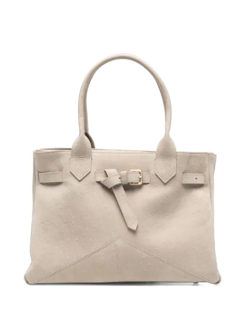 Ballantyne M Kate buckle-detail textured tote bag