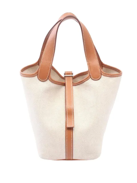 Hermès Pre-Owned 2025 Toile and Barenia Picotin 18 handbag