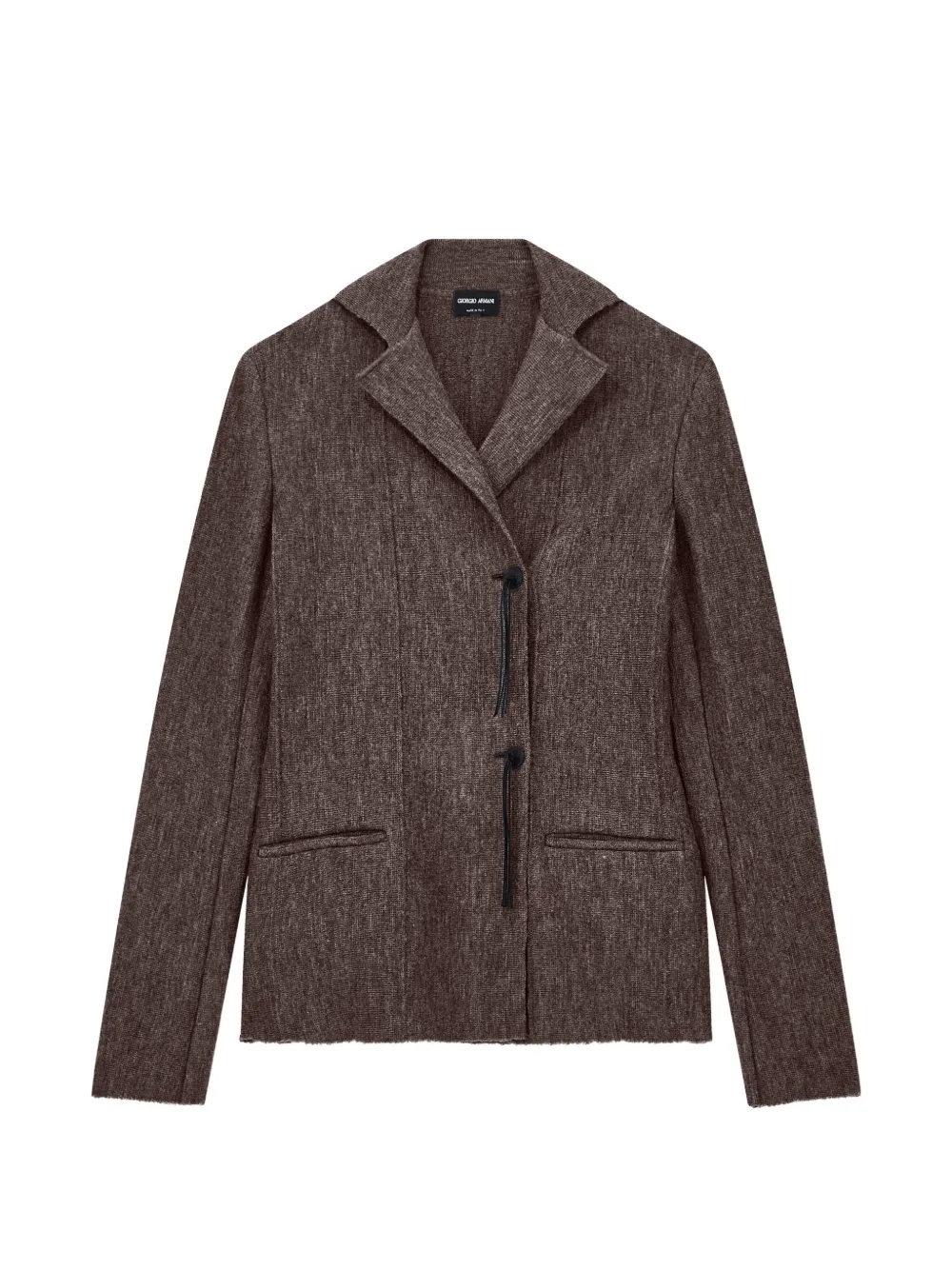 Giorgio Armani toggle-fastening notched-lapels jacket Bruin
