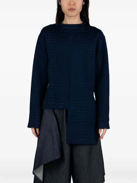 Niccolò Pasqualetti crocodile-effect asymmetric long-sleeved T-shirt