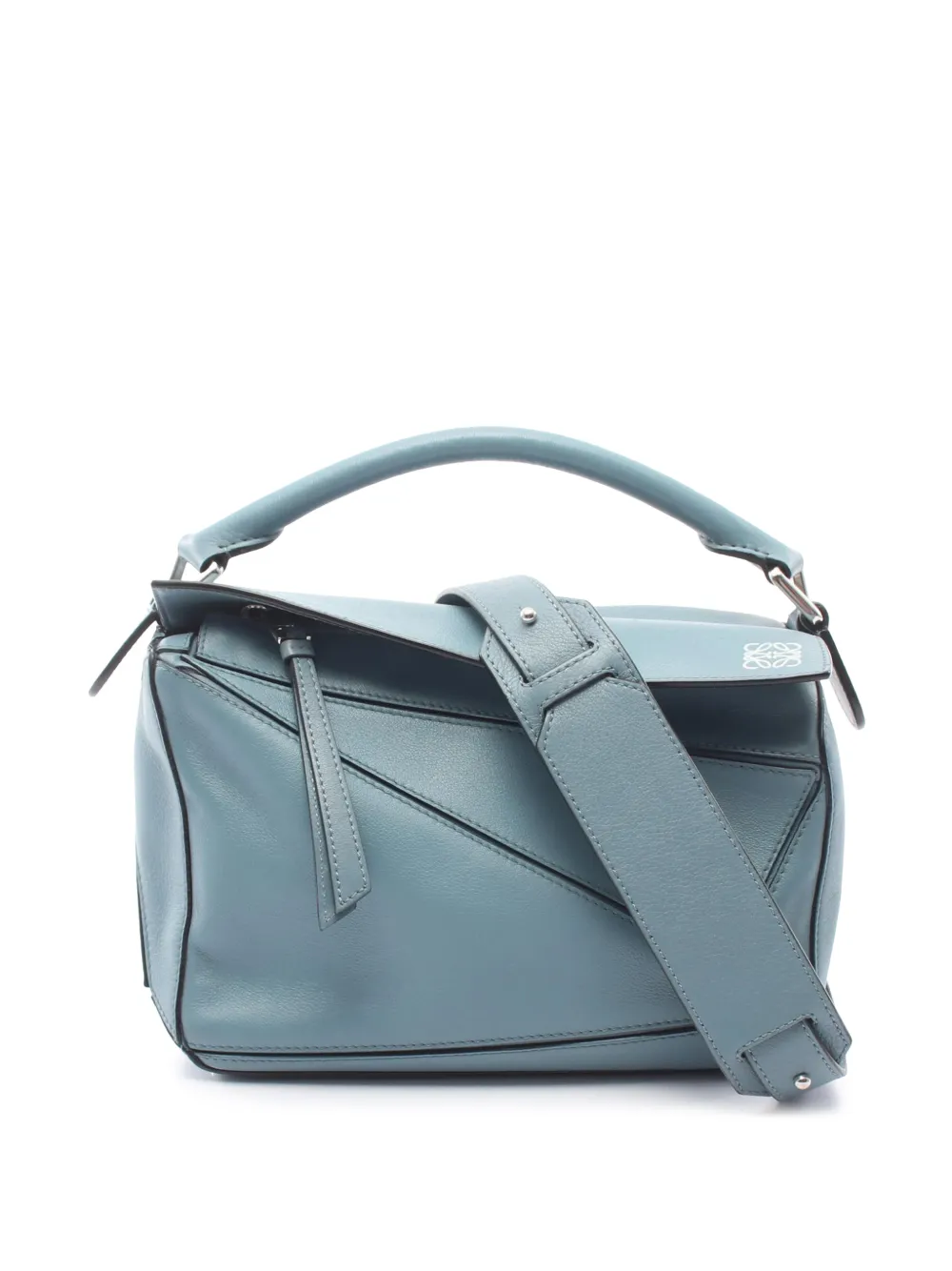 Loewe Pre-Owned 2010-2026 Small Calfskin Puzzle satchel - Blue