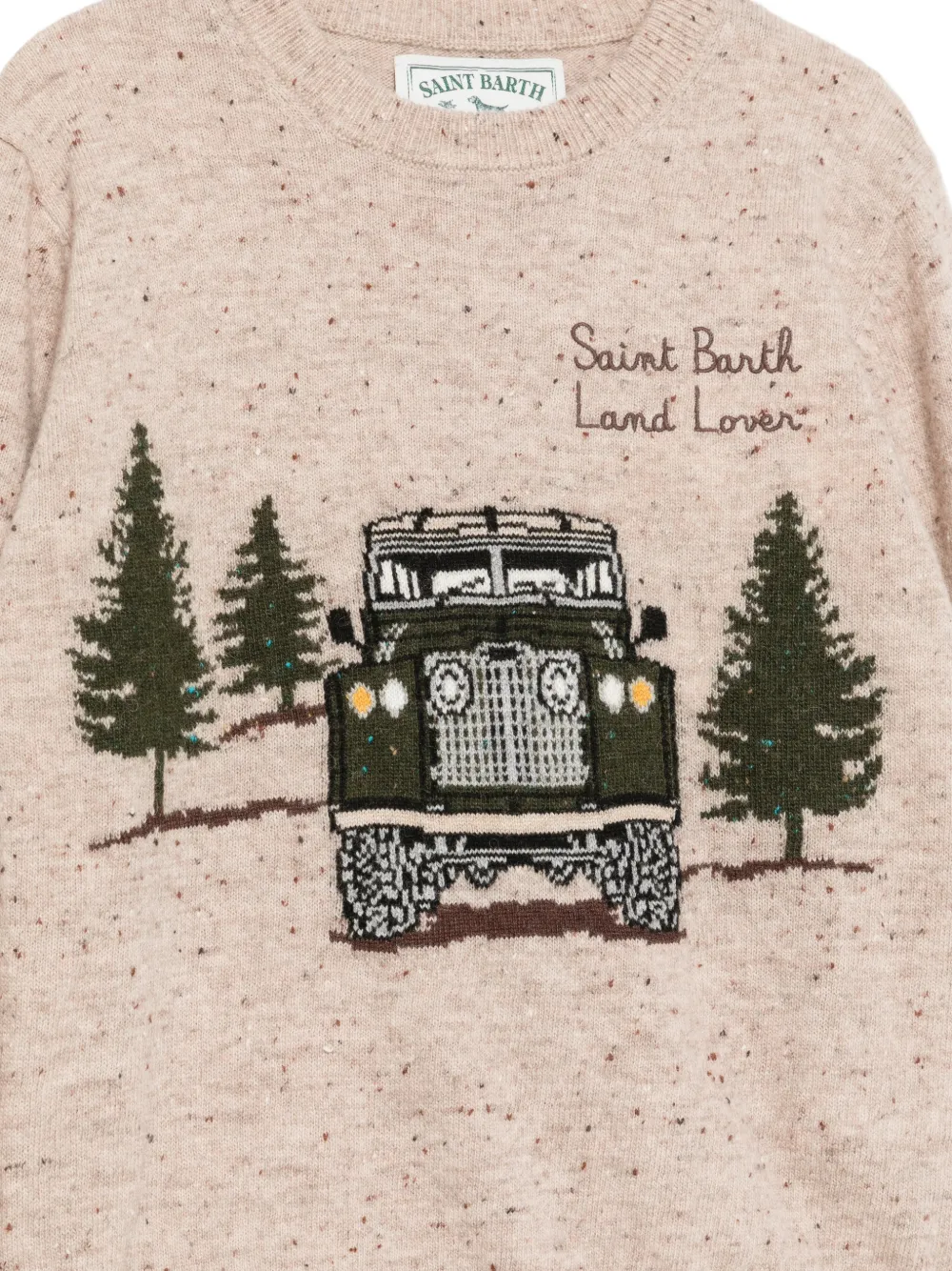MC2 Saint Barth Kids intarsia-knit flecked sweater Beige