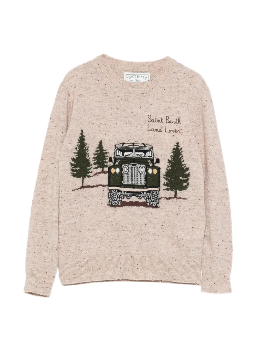 MC2 Saint Barth Kids intarsia-knit flecked sweater Beige