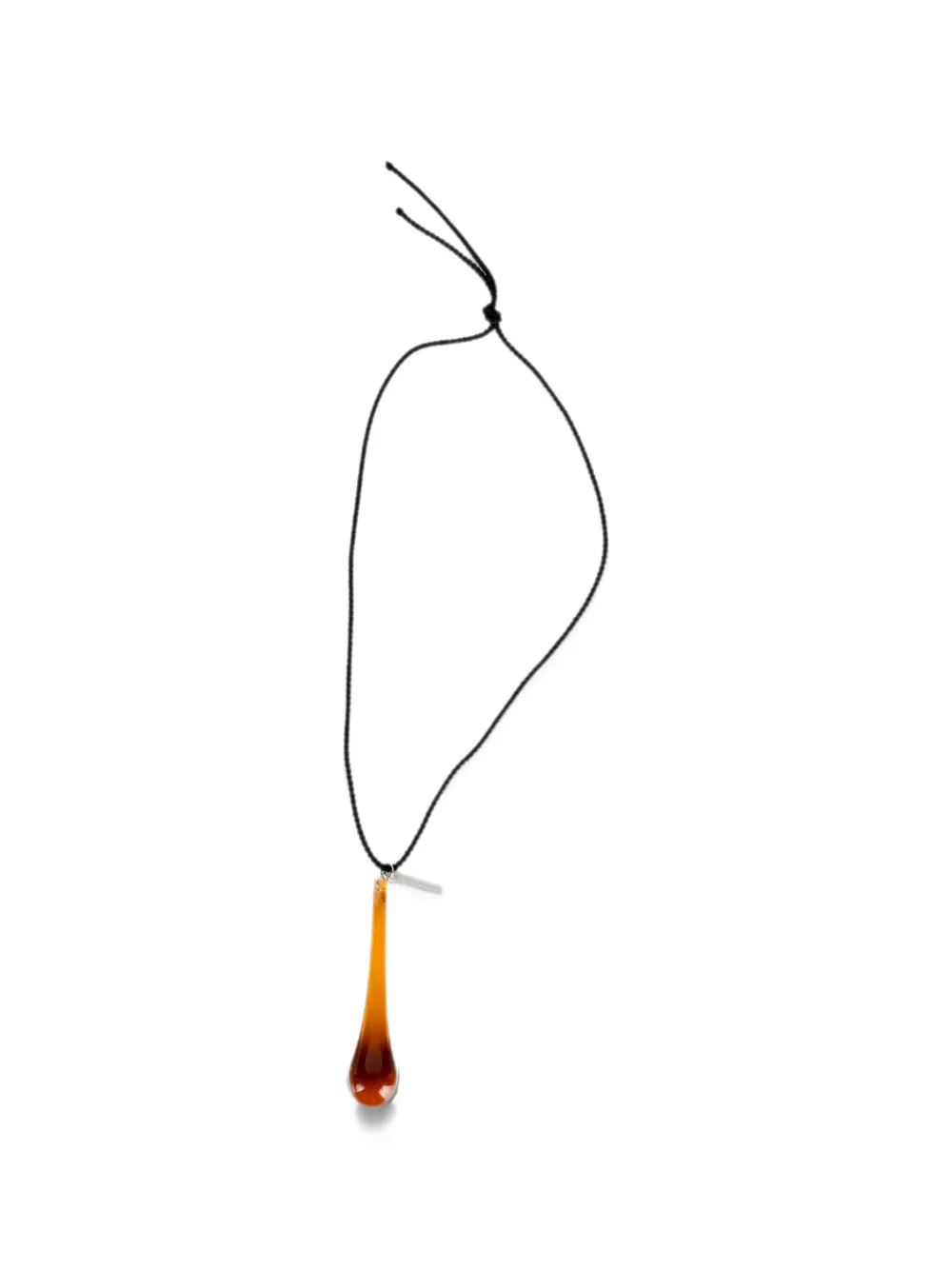 Niccolò Pasqualetti glass-pendant cord necklace - Arancione