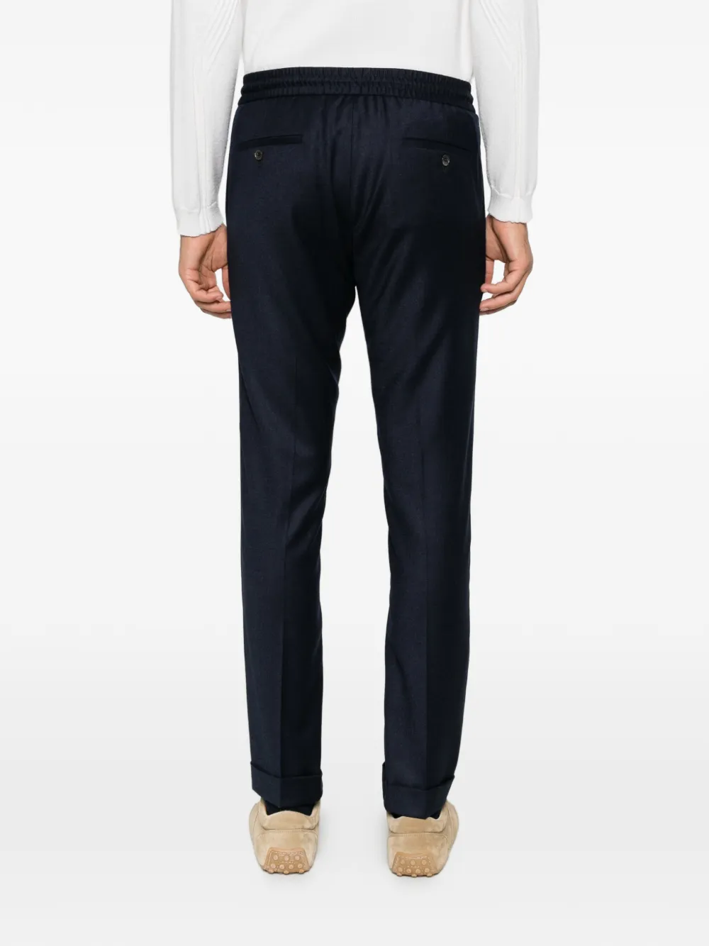 Paul Smith drawstring-waistband tailored trousers Blauw
