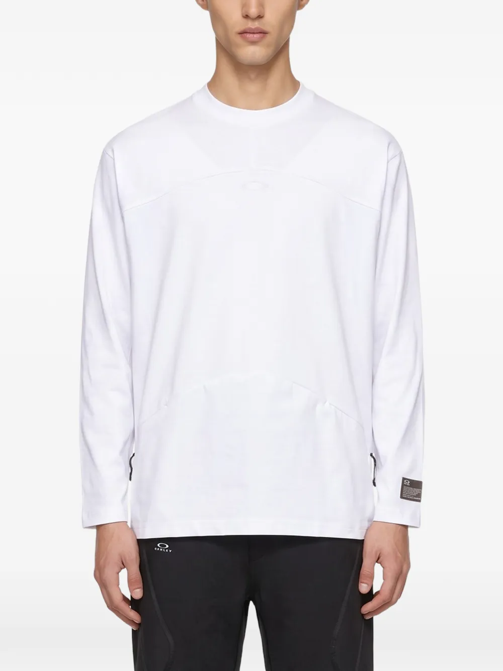 Oakley logo-embroidered panelled T-shirt Wit