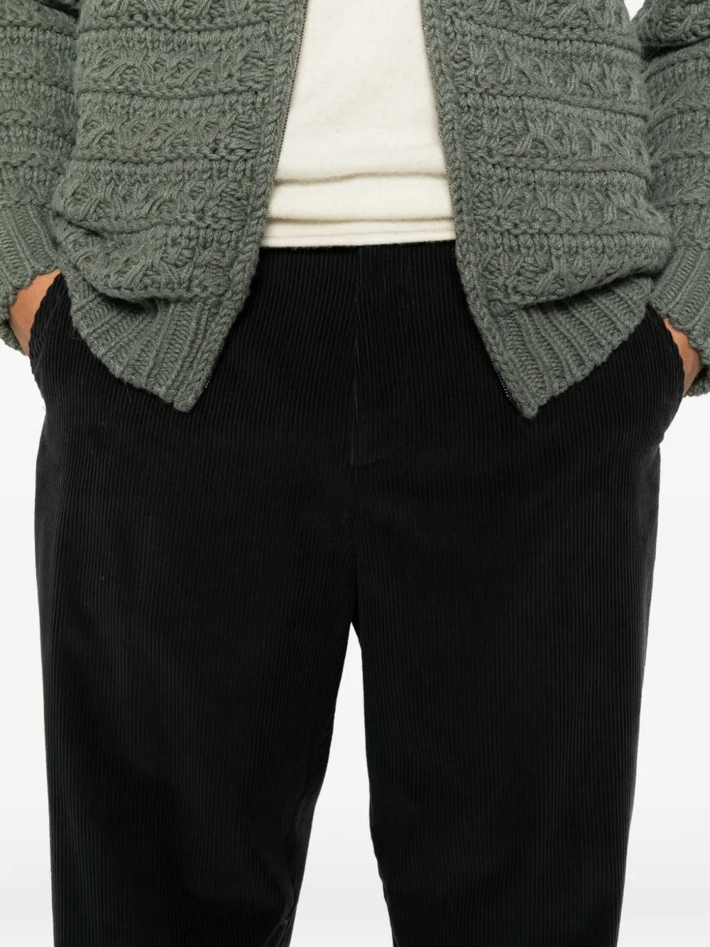 Canali corduroy trousers Blauw