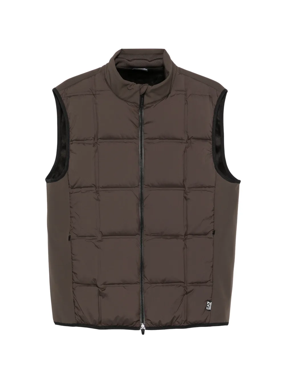 Ea7 Emporio Armani quilted high-neck gilet - Marrone