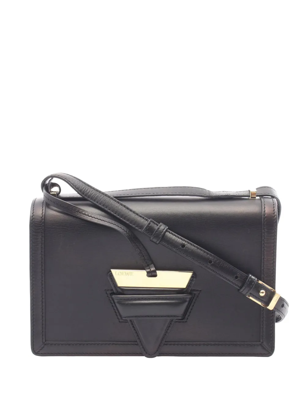Loewe Pre-Owned 2015-2026 Leather Barcelona Flap shoulder bag - Schwarz