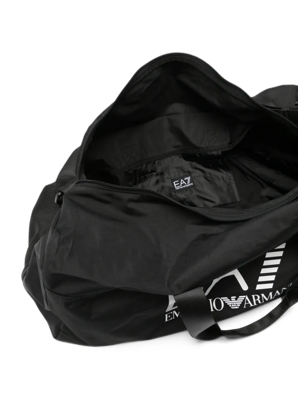 Ea7 Emporio Armani logo-print holdall bag Zwart