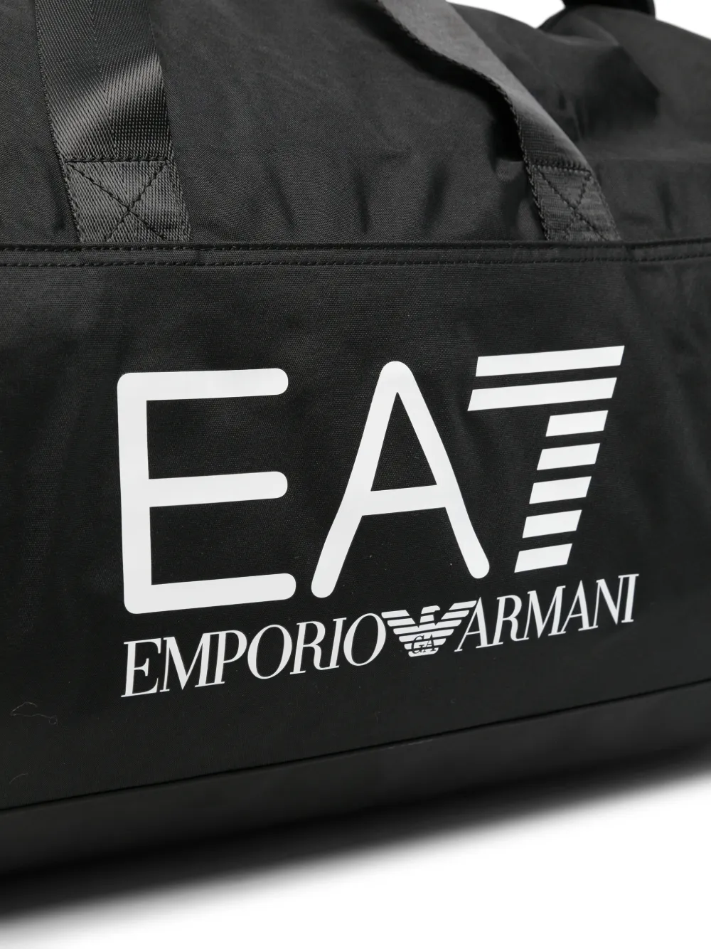 Ea7 Emporio Armani logo-print holdall bag Zwart