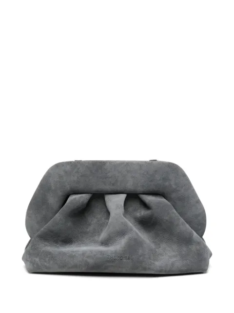 Themoirè medium Bios ruched suede-effect cross body bag