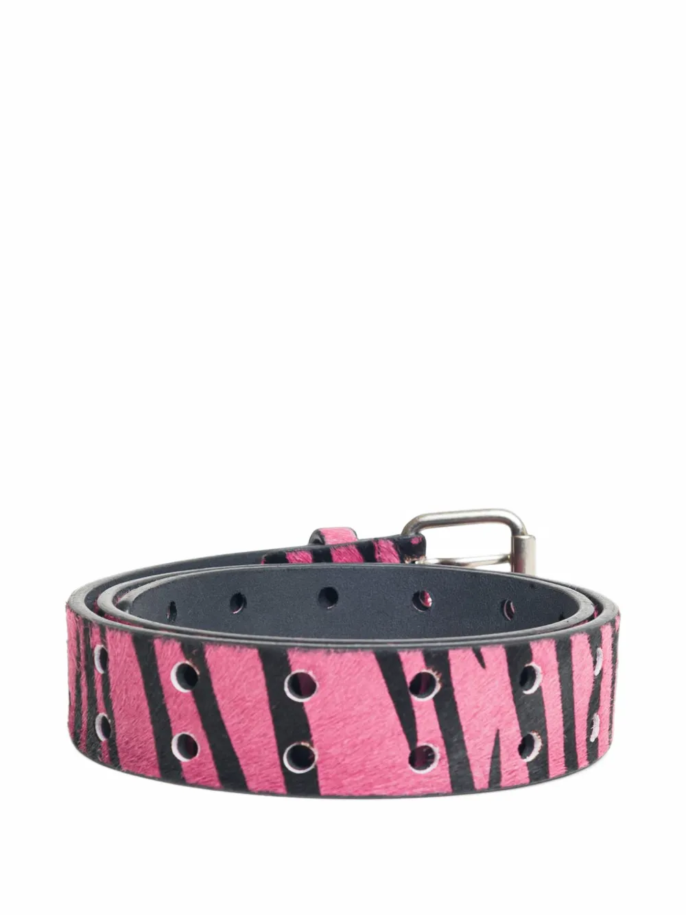 Stüssy zebra-print punch-out belt - Rosa