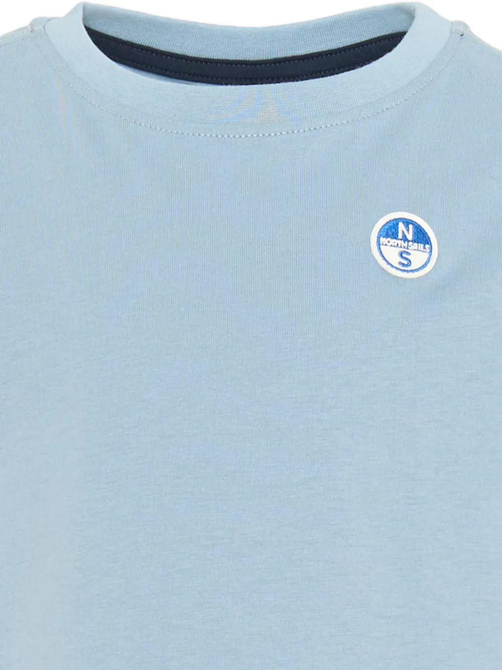 North Sails Kids crew-neck logo-patch T-shirt Blauw