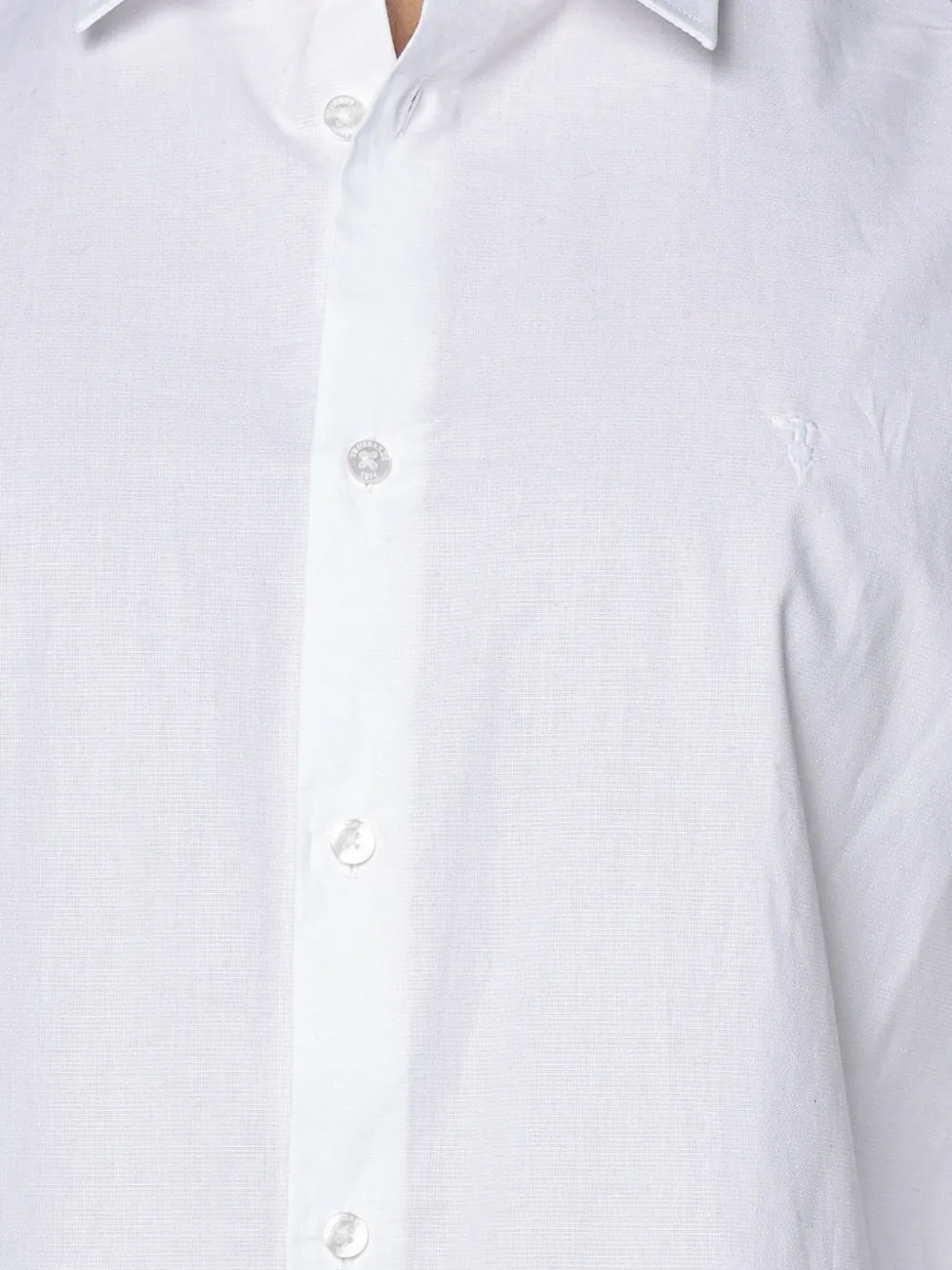 Trussardi oversized-fit long-sleeve shirt Wit