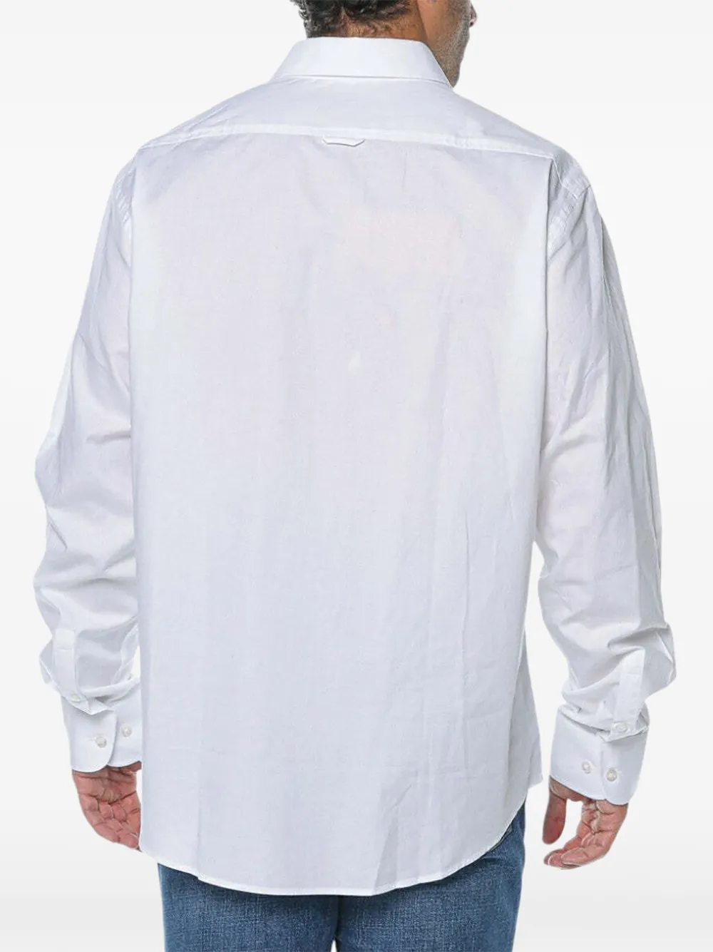 Trussardi oversized-fit long-sleeve shirt Wit