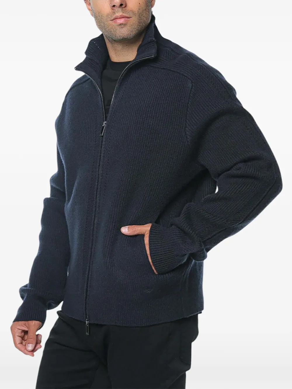 Emporio Armani Vest met rits Blauw