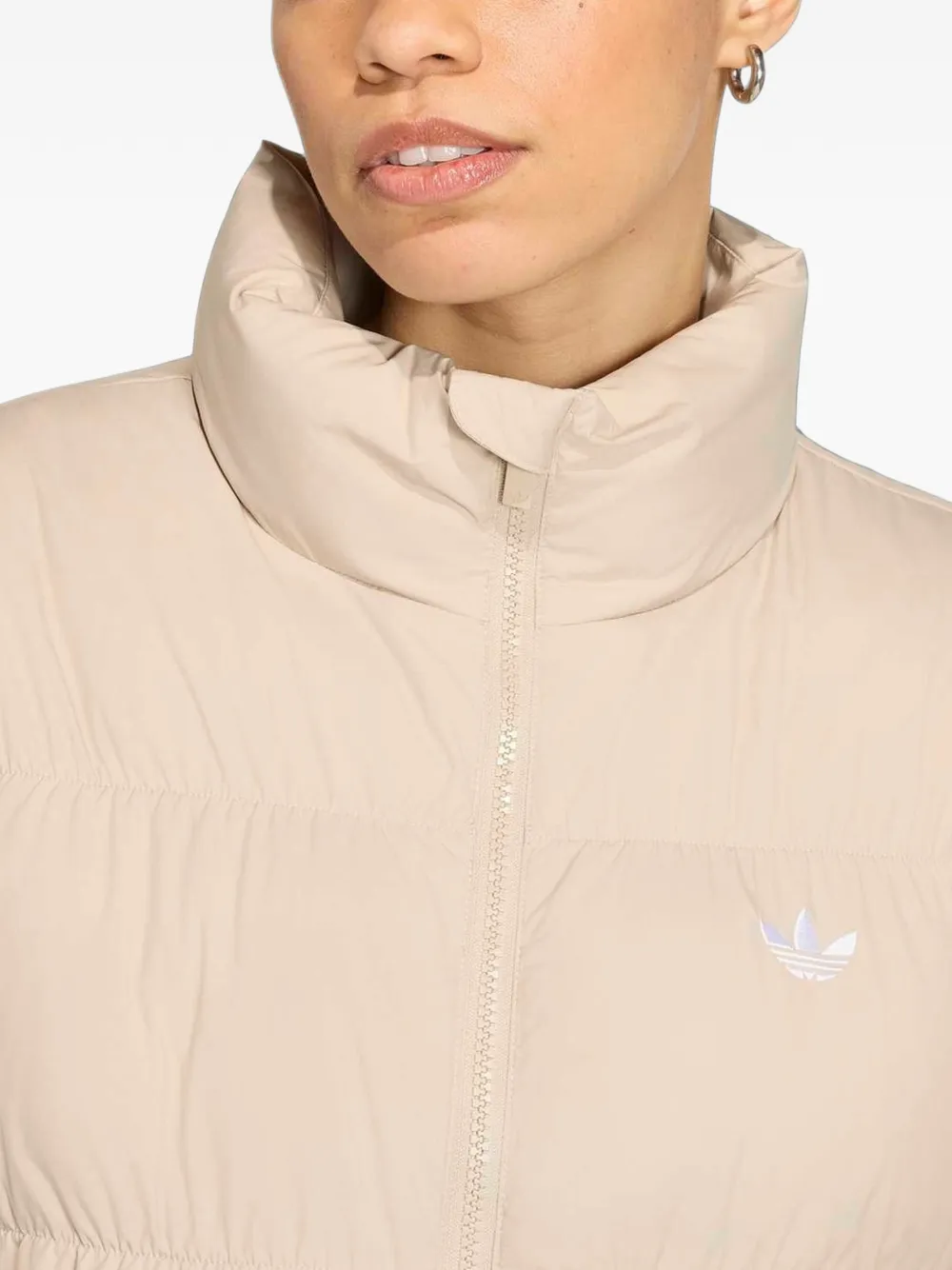 adidas short padded jacket Beige