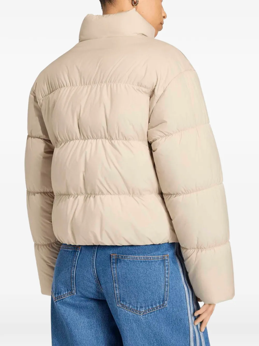 adidas short padded jacket Beige