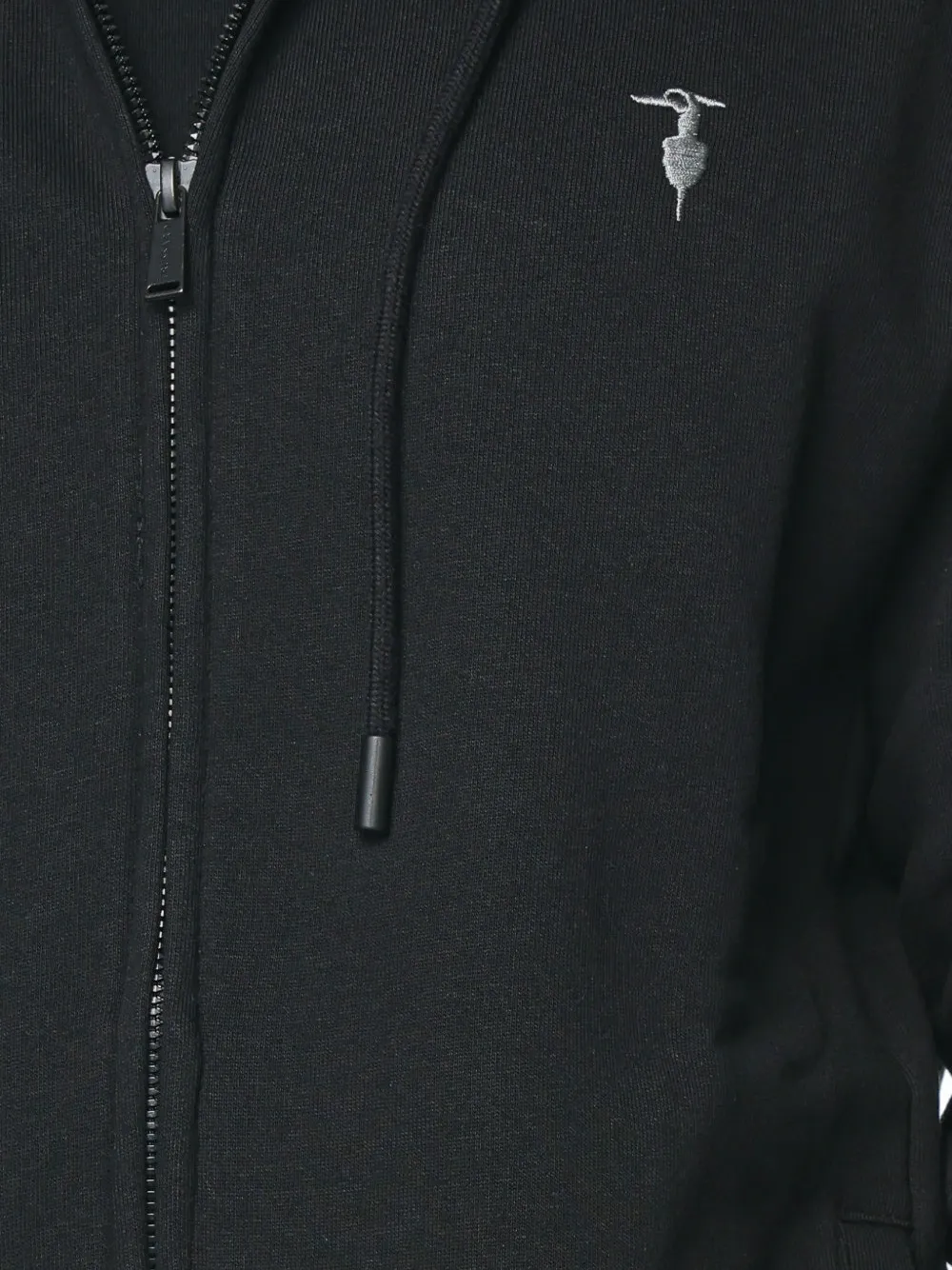 Trussardi zip-up hoodie Zwart