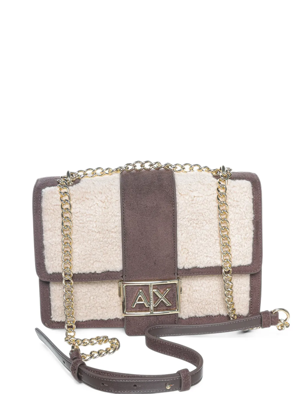 Armani Exchange logo-plaque shoulder bag - Toni neutri