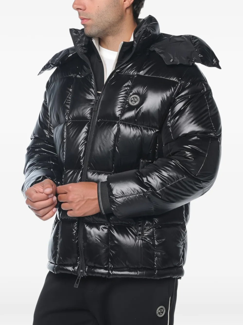 Armani Exchange Gevoerd jack met capuchon Zwart