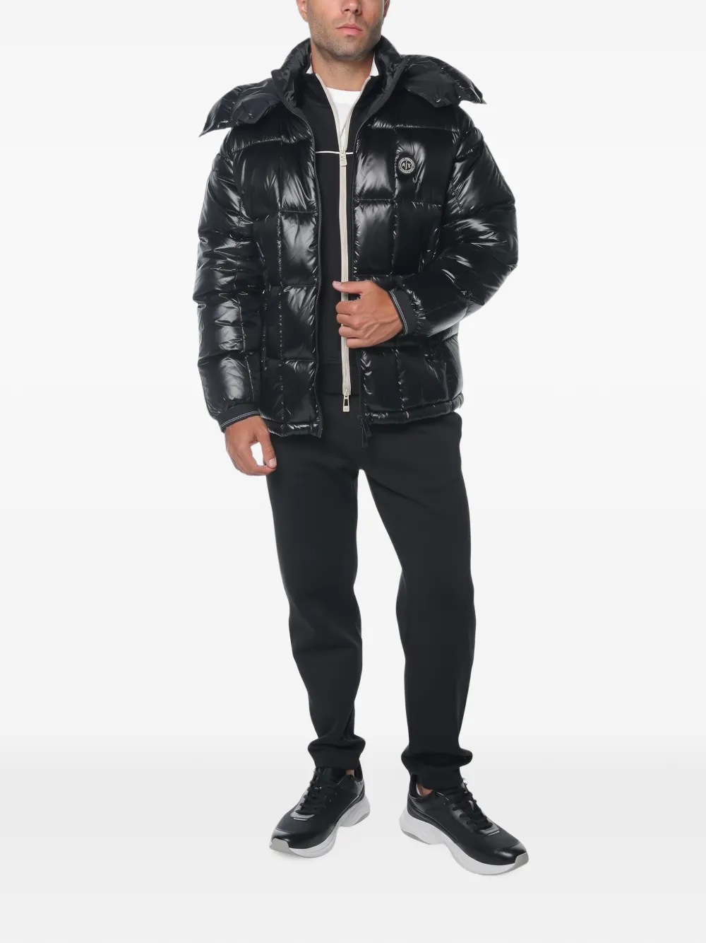 Armani Exchange Gevoerd jack met capuchon Zwart