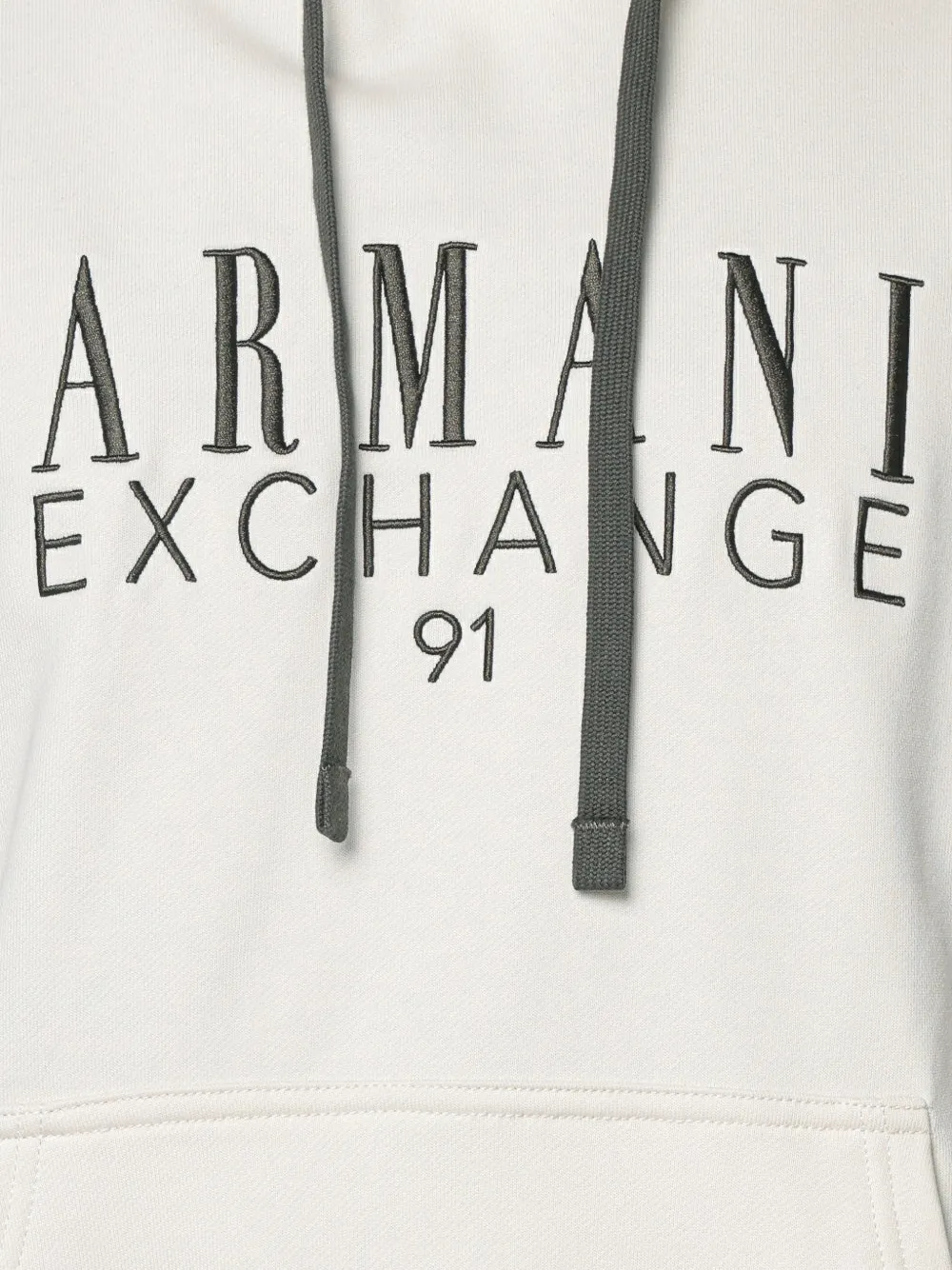 Armani Exchange Katoenen hoodie met logoprint Beige