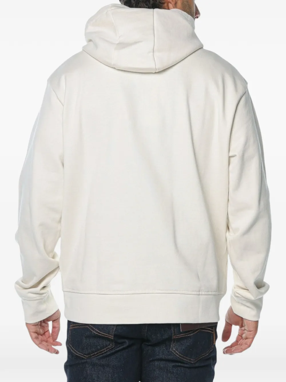 Armani Exchange Katoenen hoodie met logoprint Beige