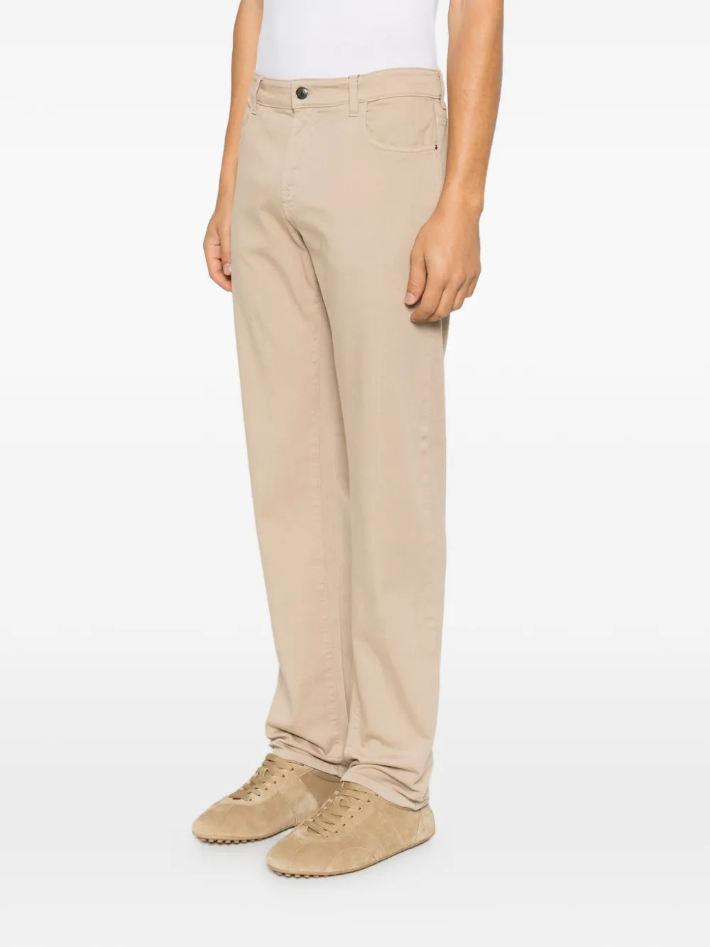 Canali straight-leg five-pocket jeans Beige