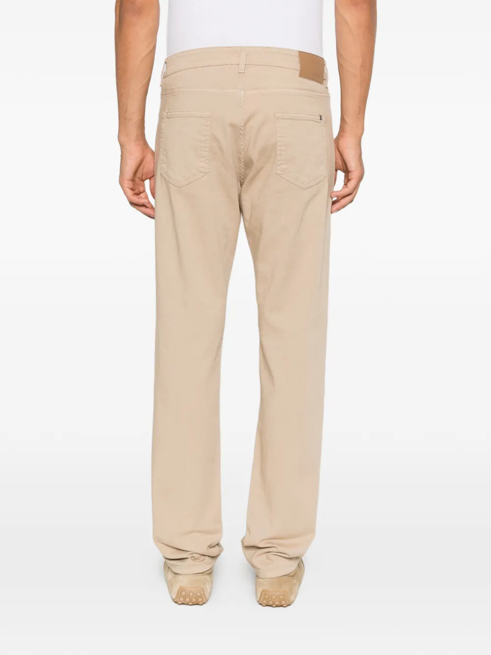 Canali straight-leg five-pocket jeans Beige