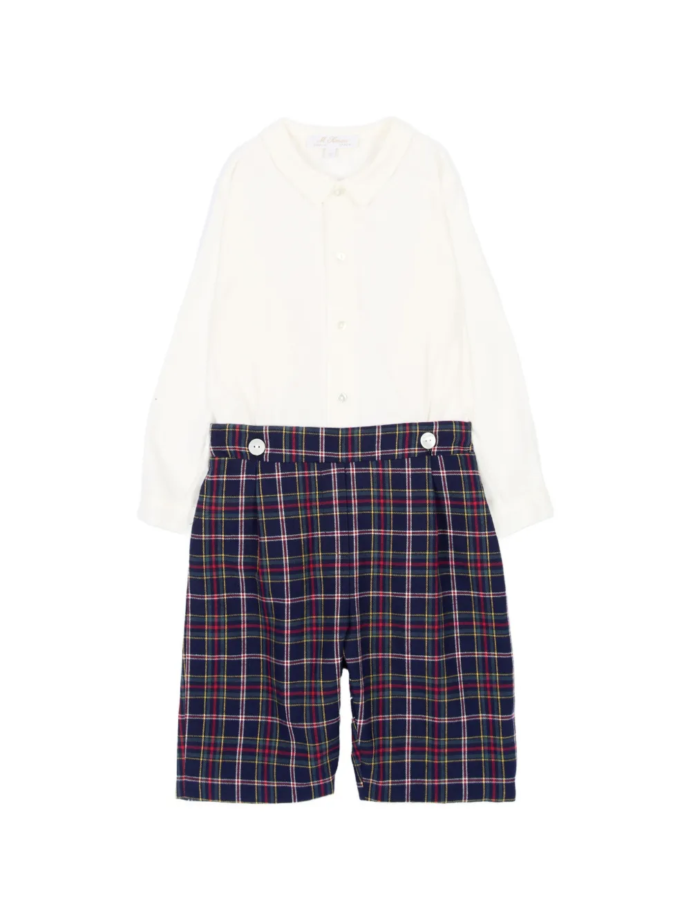 Mariella Ferrari tartan-pattern cotton tracksuit - Bianco