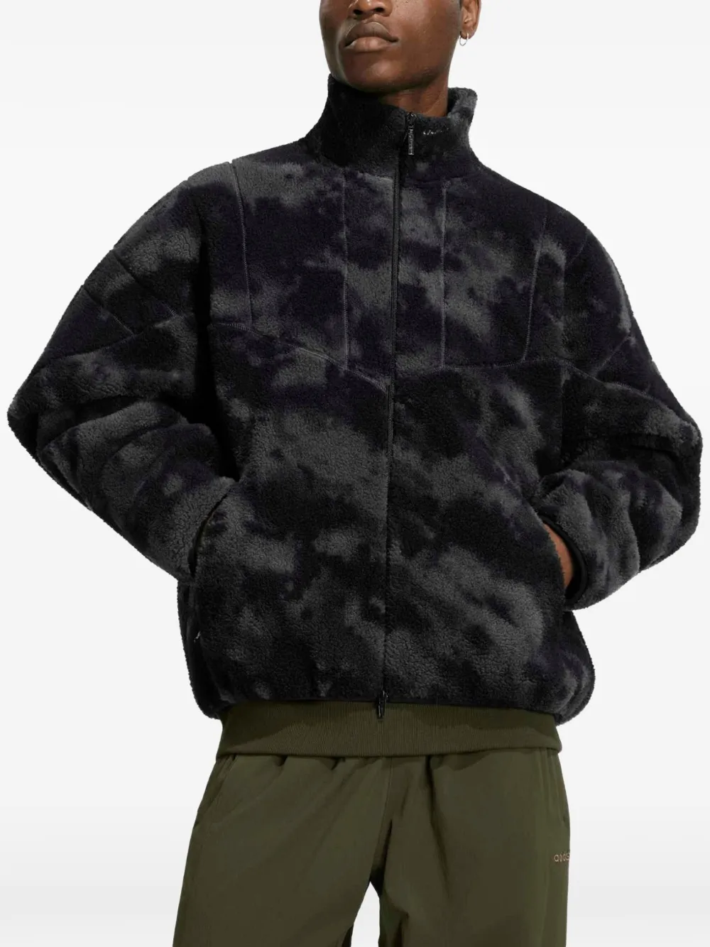 adidas camo polarfleece track top Zwart