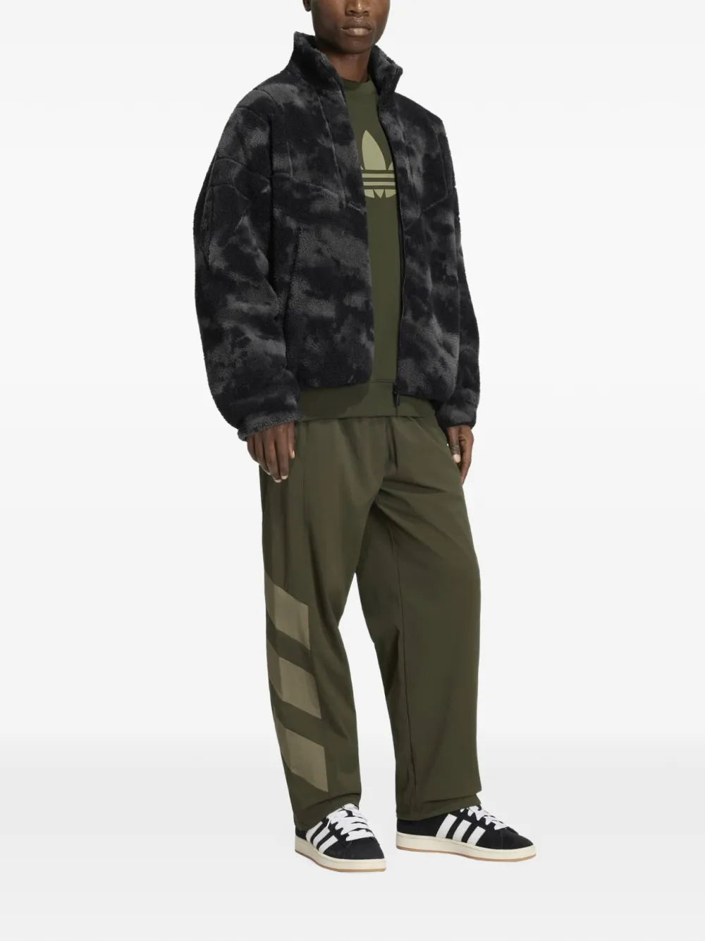 adidas camo polarfleece track top Zwart