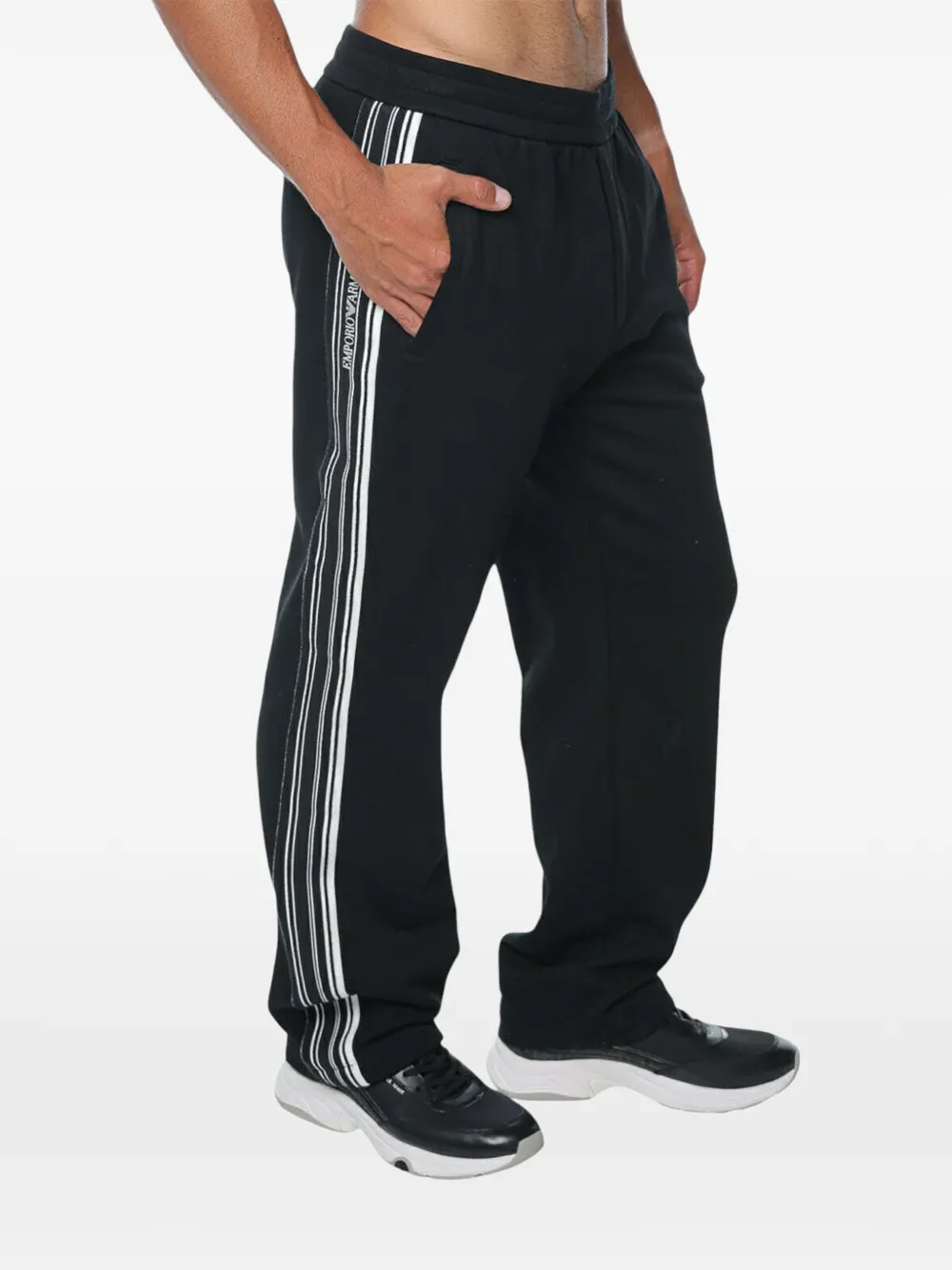 Emporio Armani Trainingsbroek met logoband Zwart