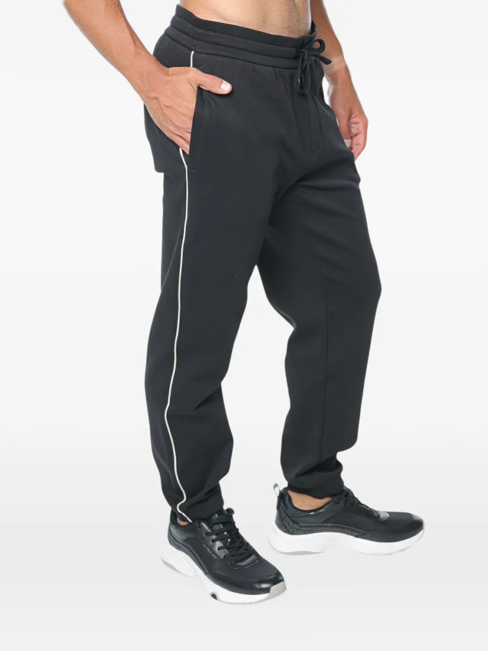 Armani Exchange Trainingsbroek met trekkoordtaille Zwart
