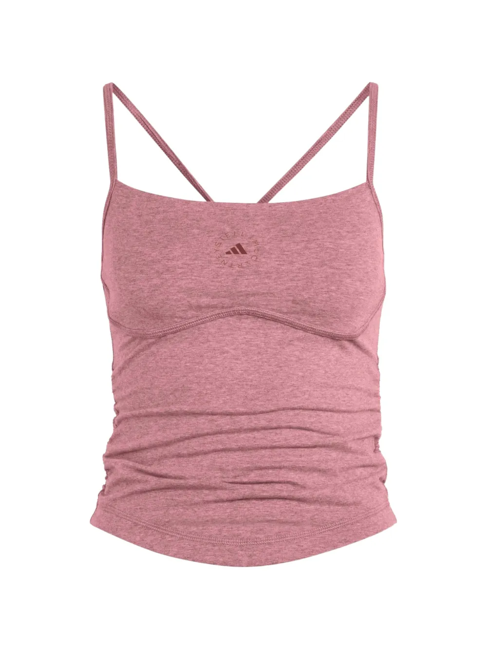 adidas x Stella McCartney studio spaghetti crop top Roze