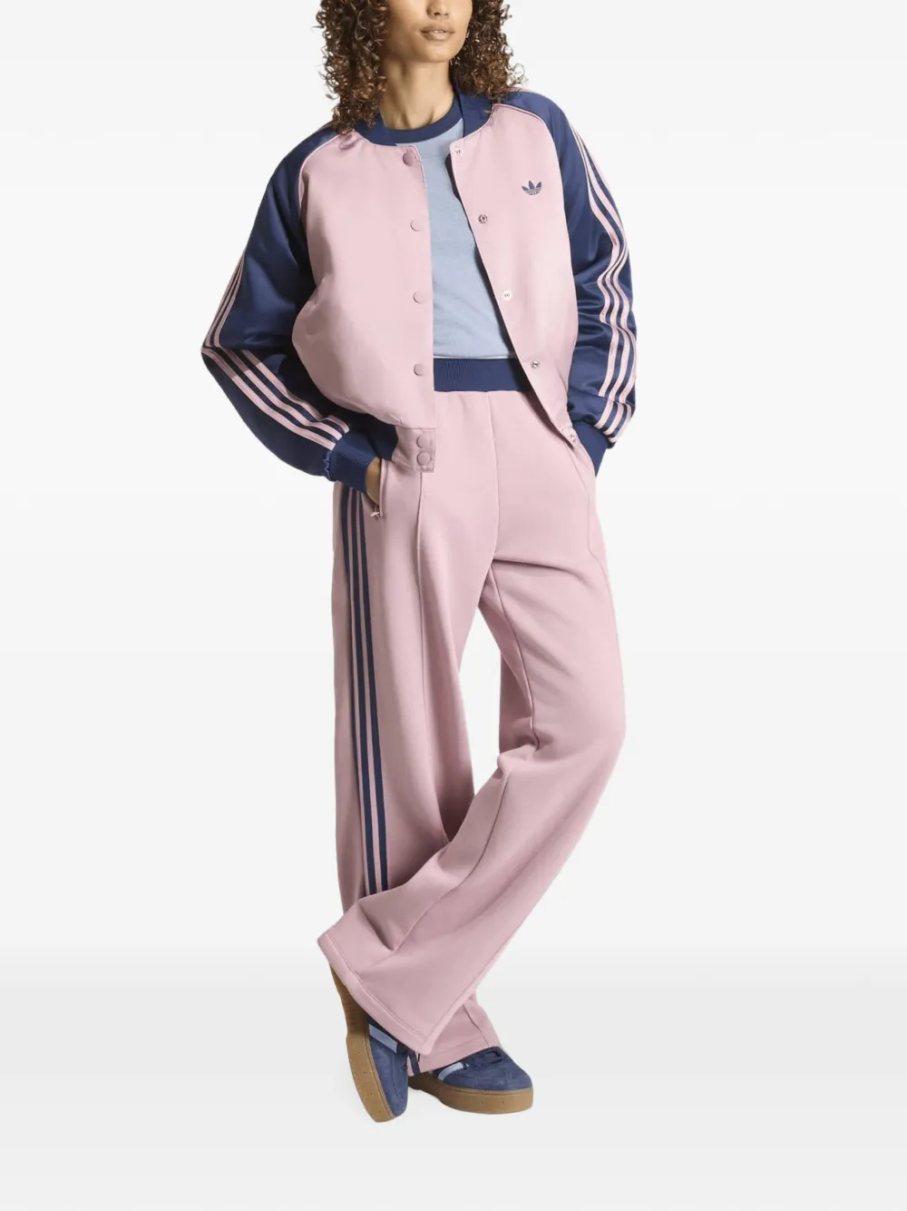 adidas logo-detail track pants Roze