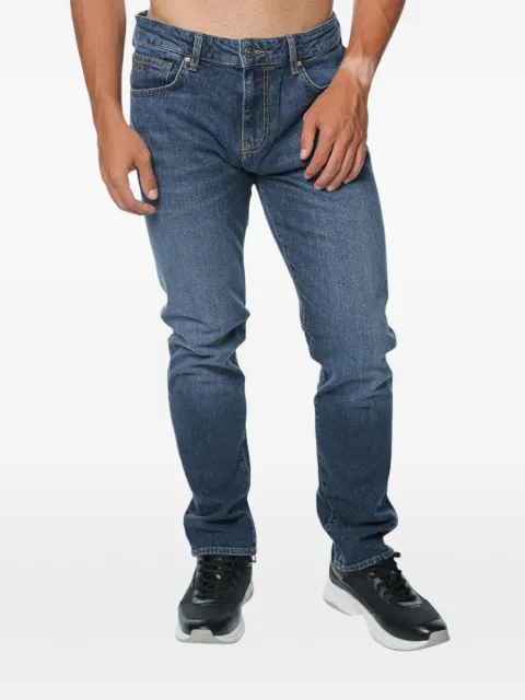 Armani Exchange logo-embroidered slim-fit jeans