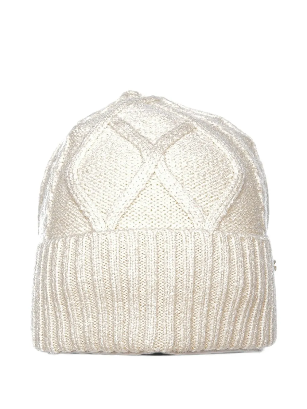 Armani Exchange cable-knit ribbed-knit beanie hat - Toni neutri