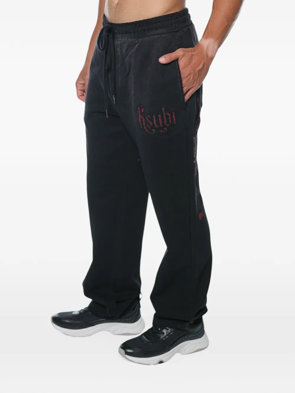 Ksubi Paise logo-embroidered track pants Grijs