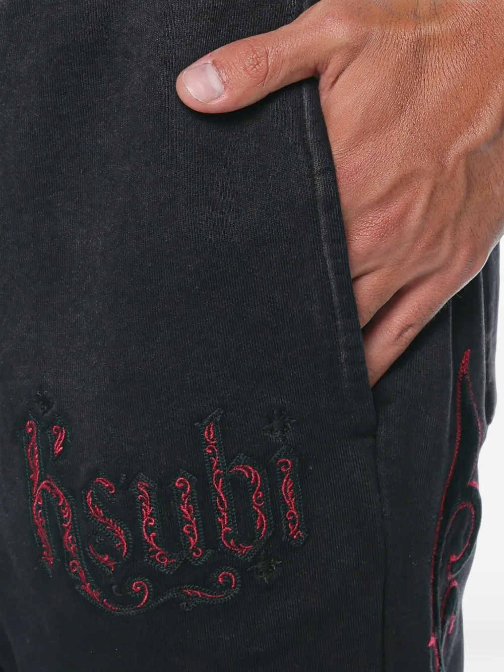 Ksubi Paise logo-embroidered track pants Grijs