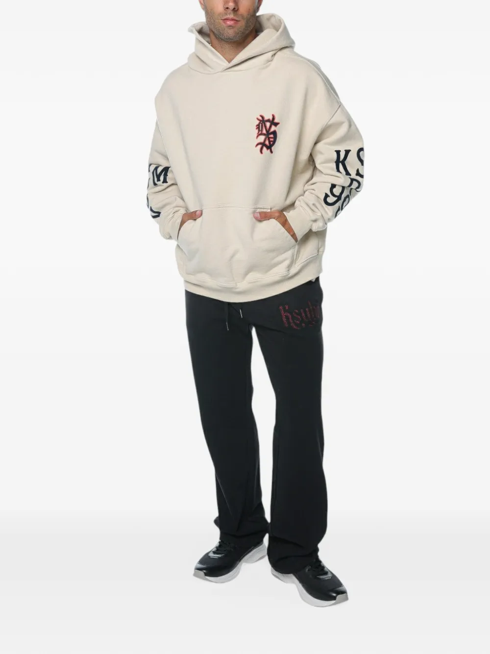 Ksubi Paise logo-embroidered track pants Grijs