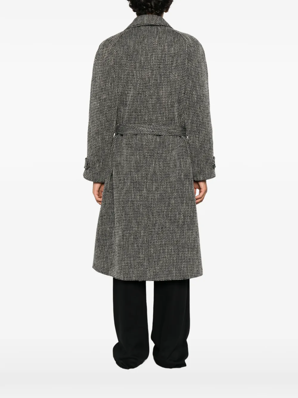Drôle De Monsieur double-breasted belted coat Zwart