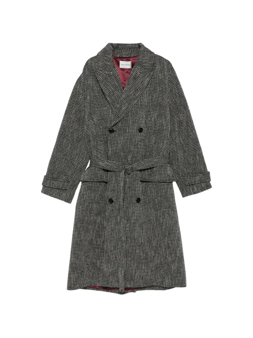 Drôle De Monsieur double-breasted belted coat Zwart