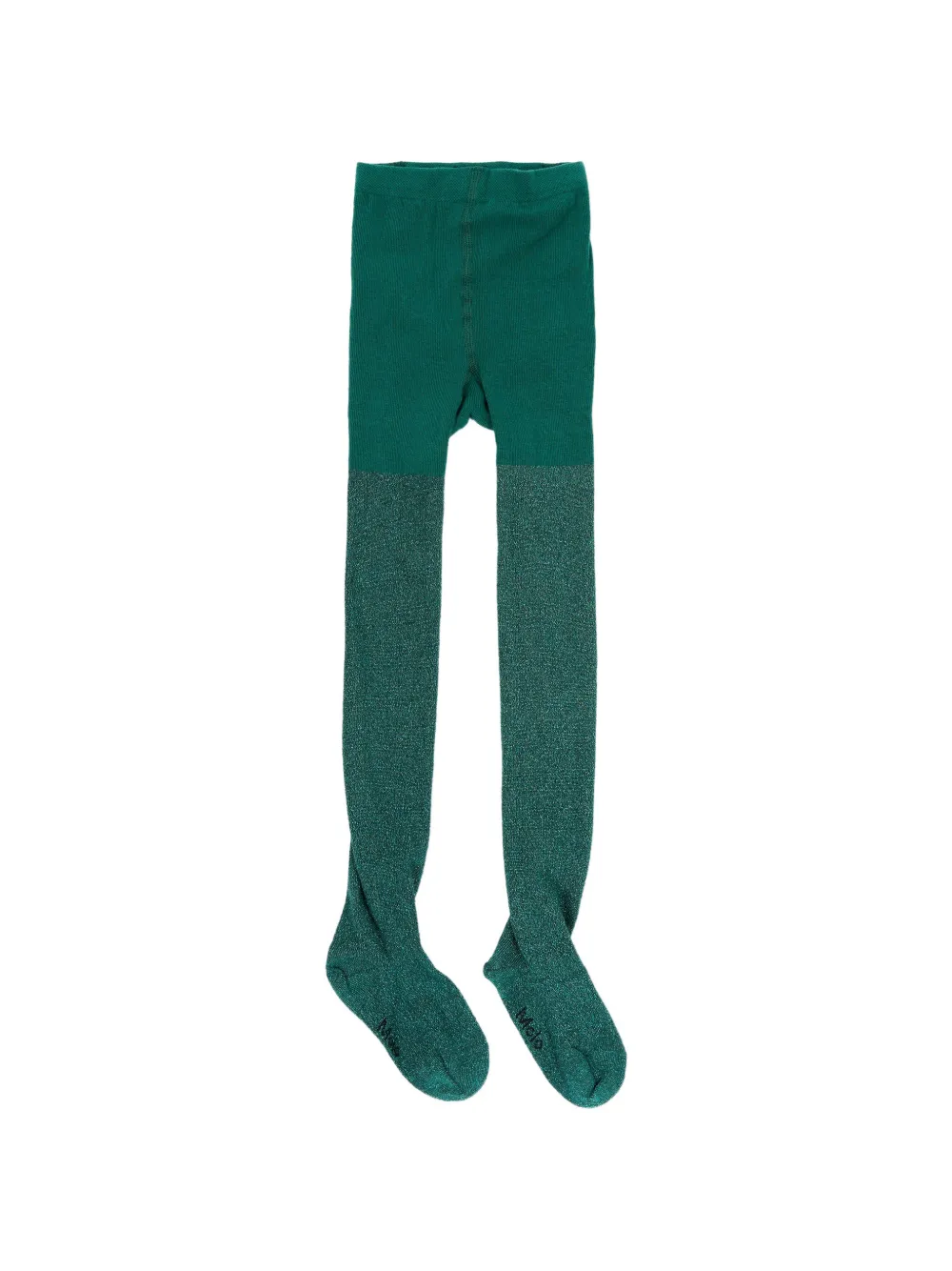 Molo glitter-effect ribbed-knit tights Groen