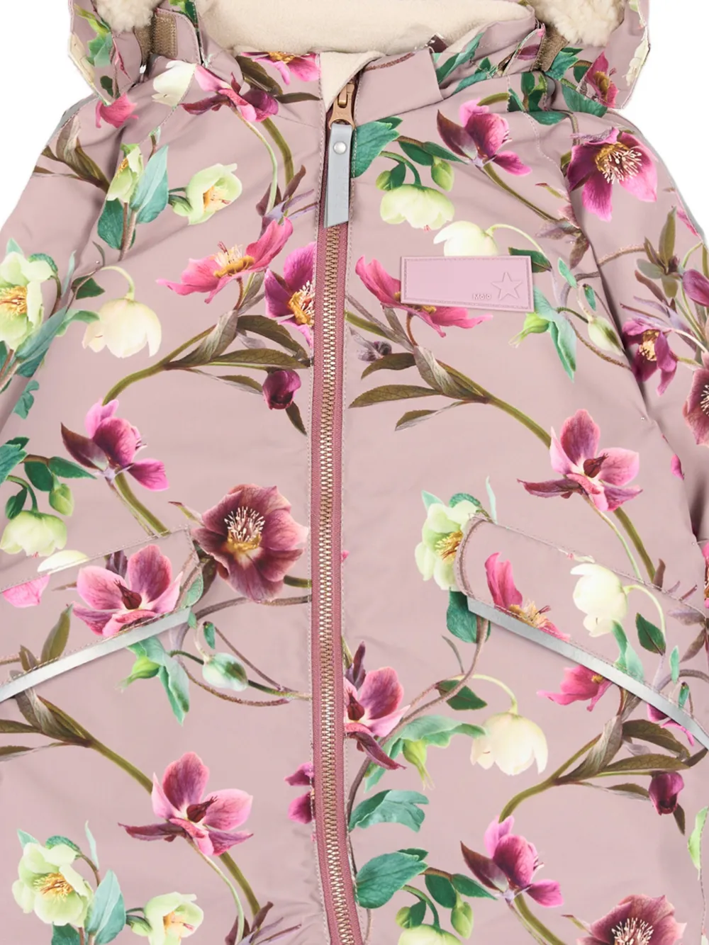Molo Hyde floral-print snowsuit Roze