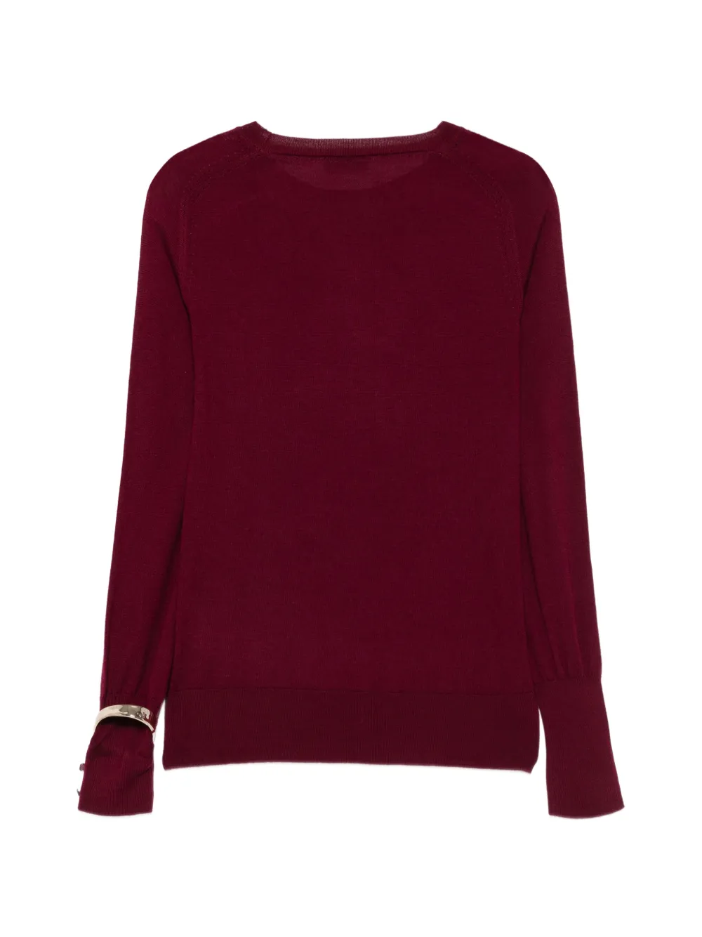 LIU JO button-cuff knitted sweater Rood