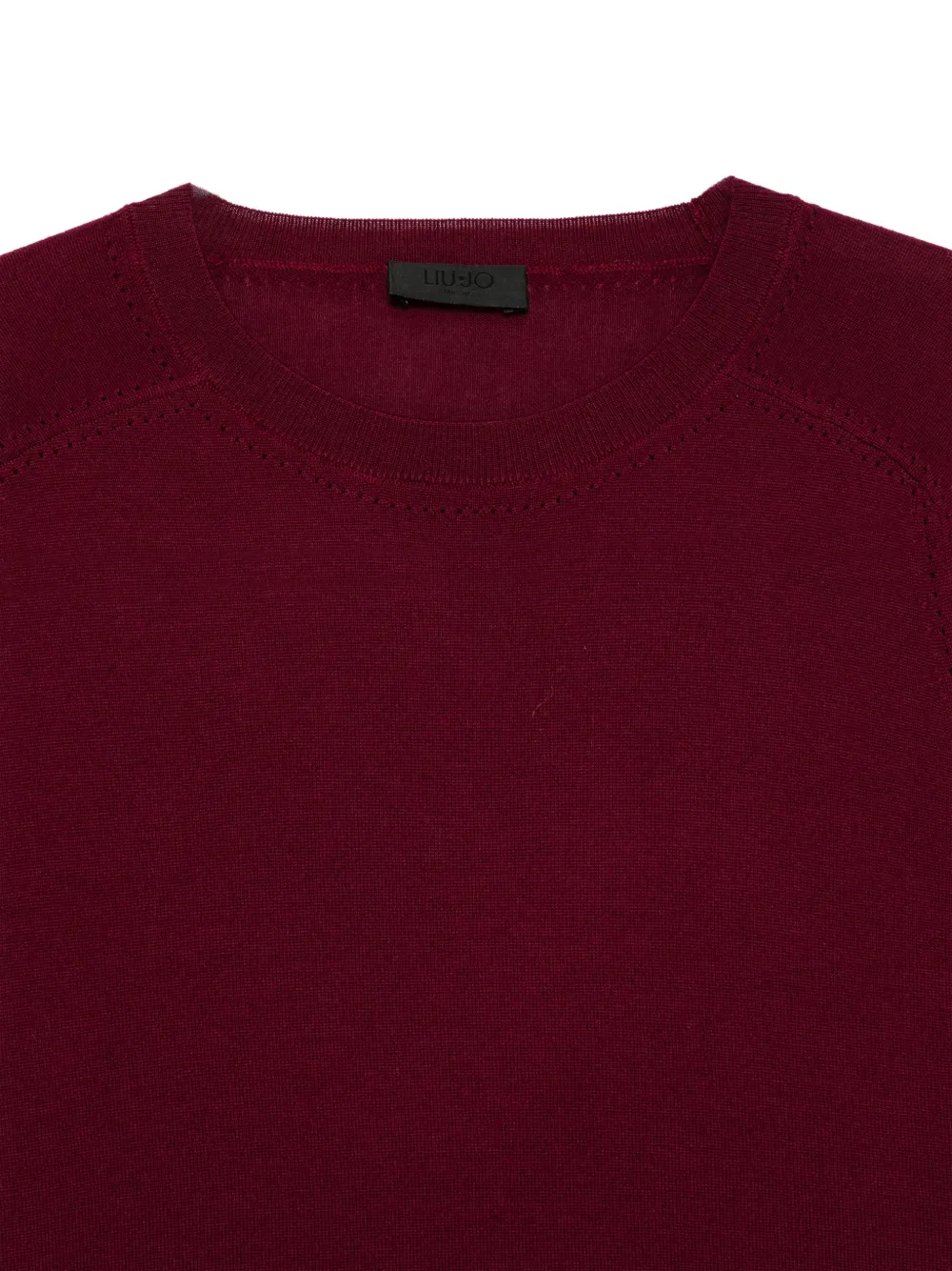 LIU JO button-cuff knitted sweater Rood