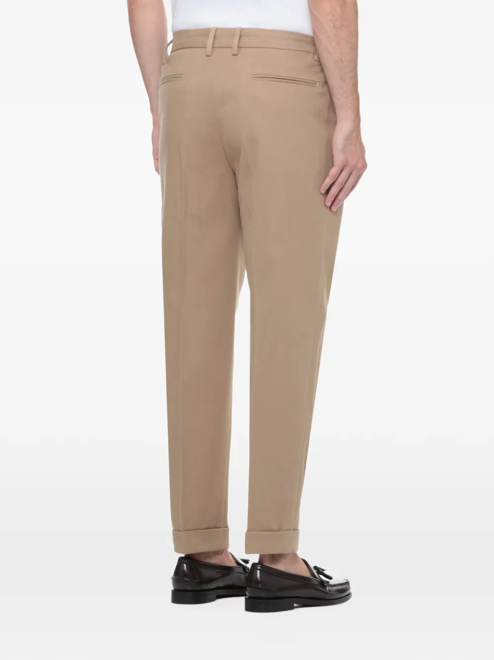 DEVORE pleated turn-up trousers Beige